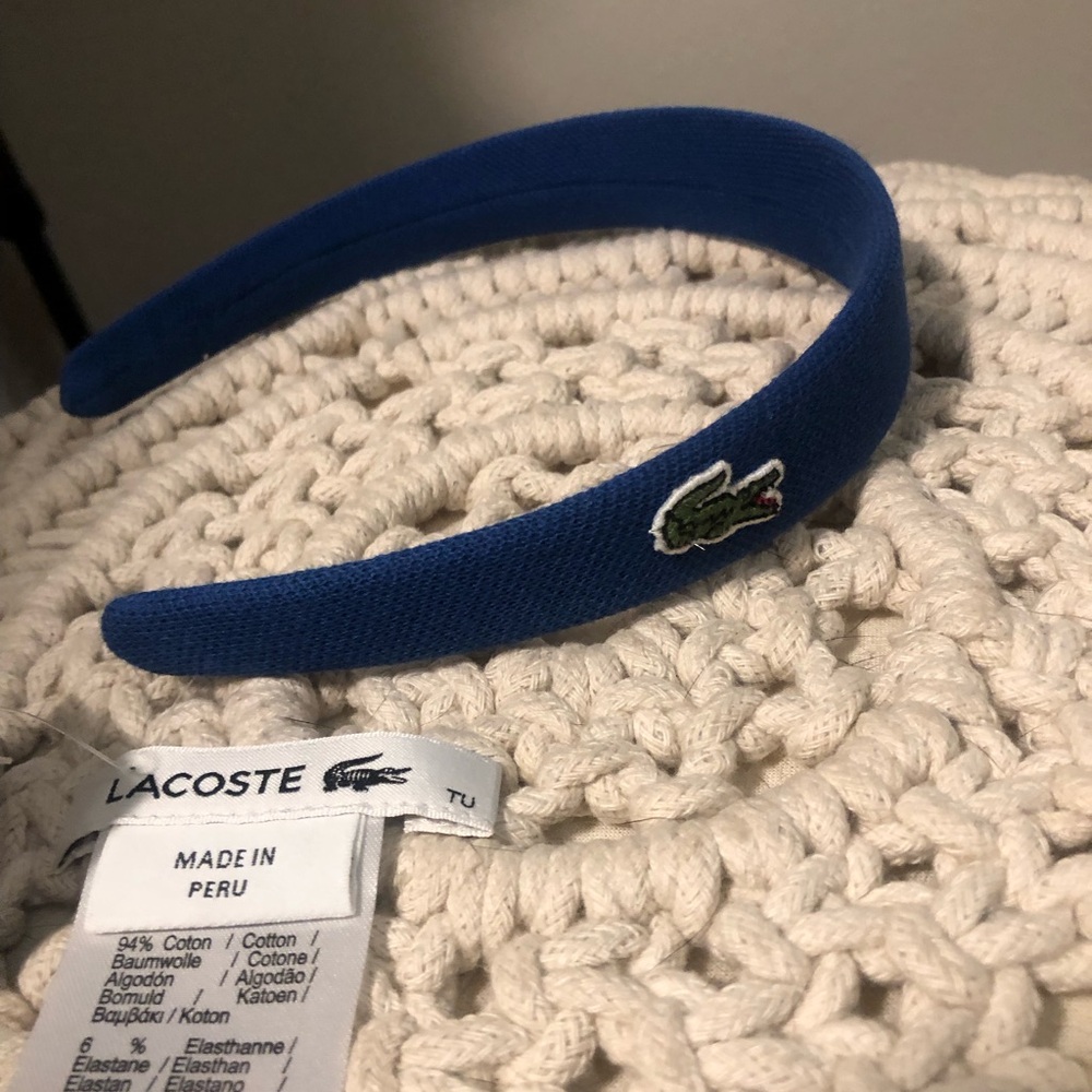 New Lacoste Blue Headband